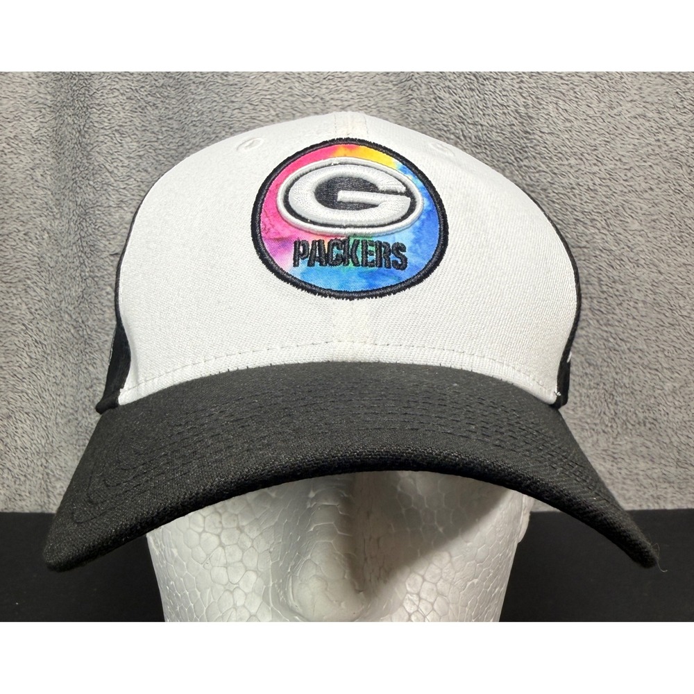 New Era Hat Green Bay Packers Adult XL/XXL Black NFL Crucial Catch 39THIRTY Hat